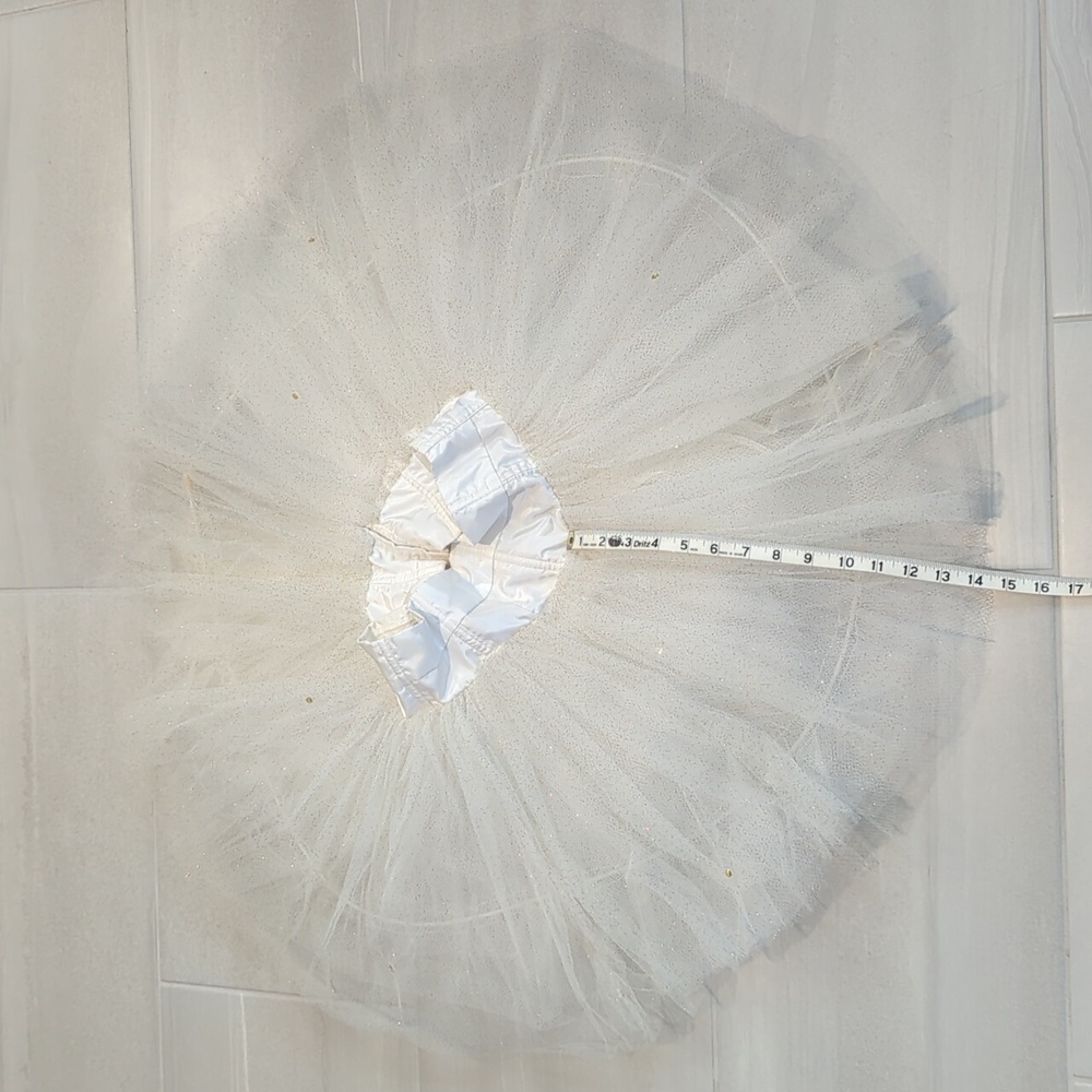 GUC 14" Elegant White Tulle Pancake Tutu Skirt